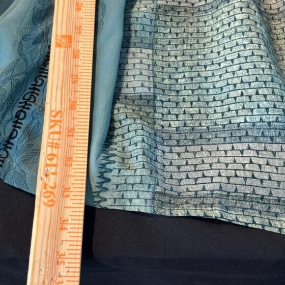 Kantha Bae Womens Blue Floral Silk Day Dreamer Mini Dress Free Size Boho Indie - Picture 15 of 16